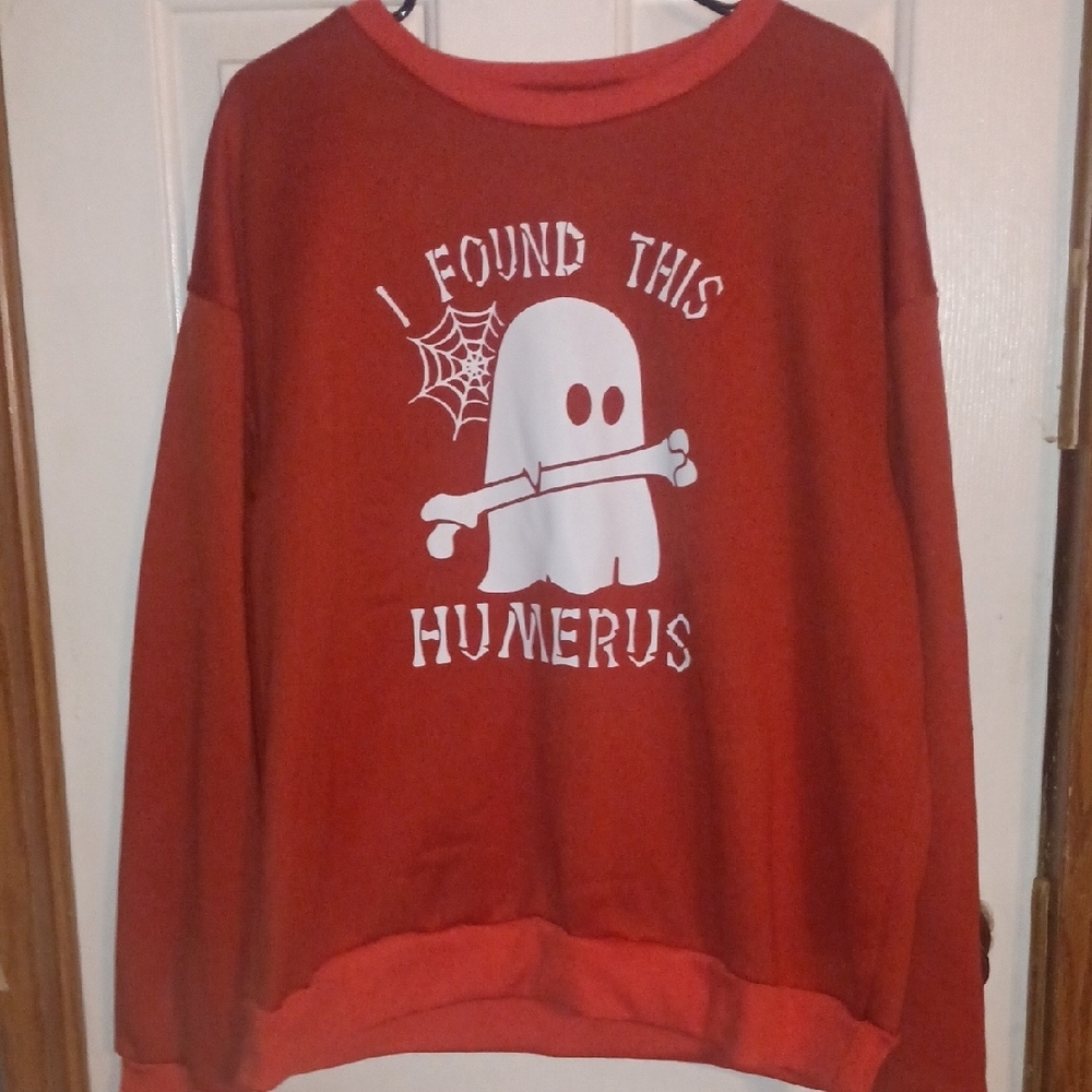 Red Ghost Graphic Sweatshirt